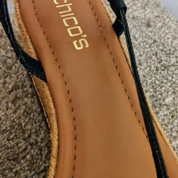 Chicos‎ Espadrille Wedge Platform Sandal Black Sz. 8.5 New - Picture 9 of 11